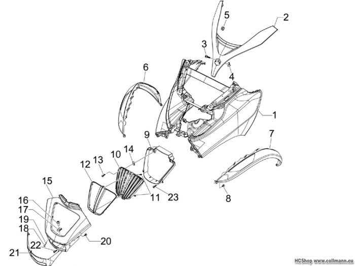 Piaggio Frontschild MP3 400 LT Touring