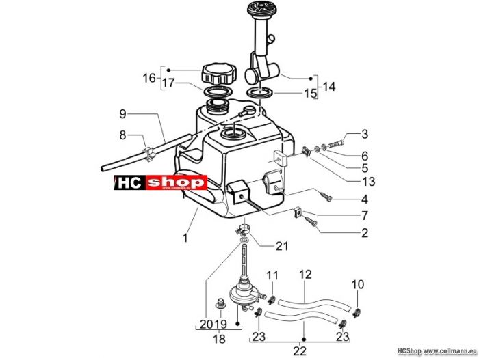 Piaggio Benzintank TPH 50
