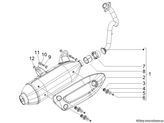 Piaggio Auspufftopf X Evo 125
