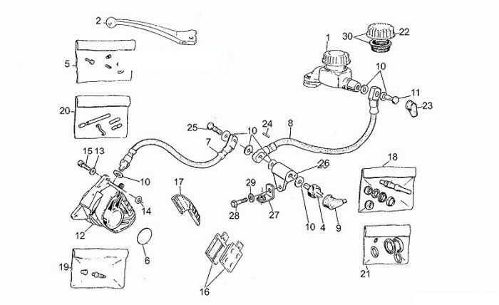 Moto Guzzi V65 Custem R.Bremsanlage - Vorn