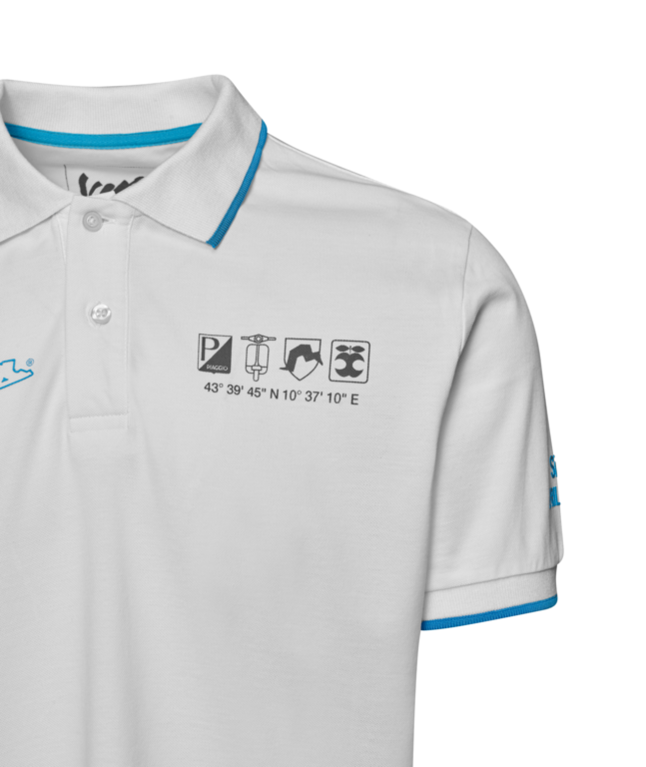 Vespa Polo-Shirt aus Baumwolle in Weiß