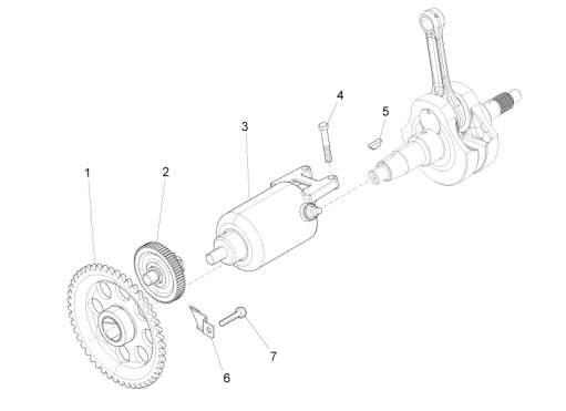 Aprilia Motor Zündung/Elektr. Anfang RS 125 ABS