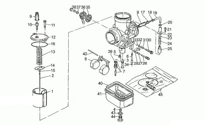 Moto Guzzi V65 Custem Vergaser