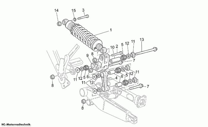 Moto Guzzi Hinterradaufhängung Quota ES 1100