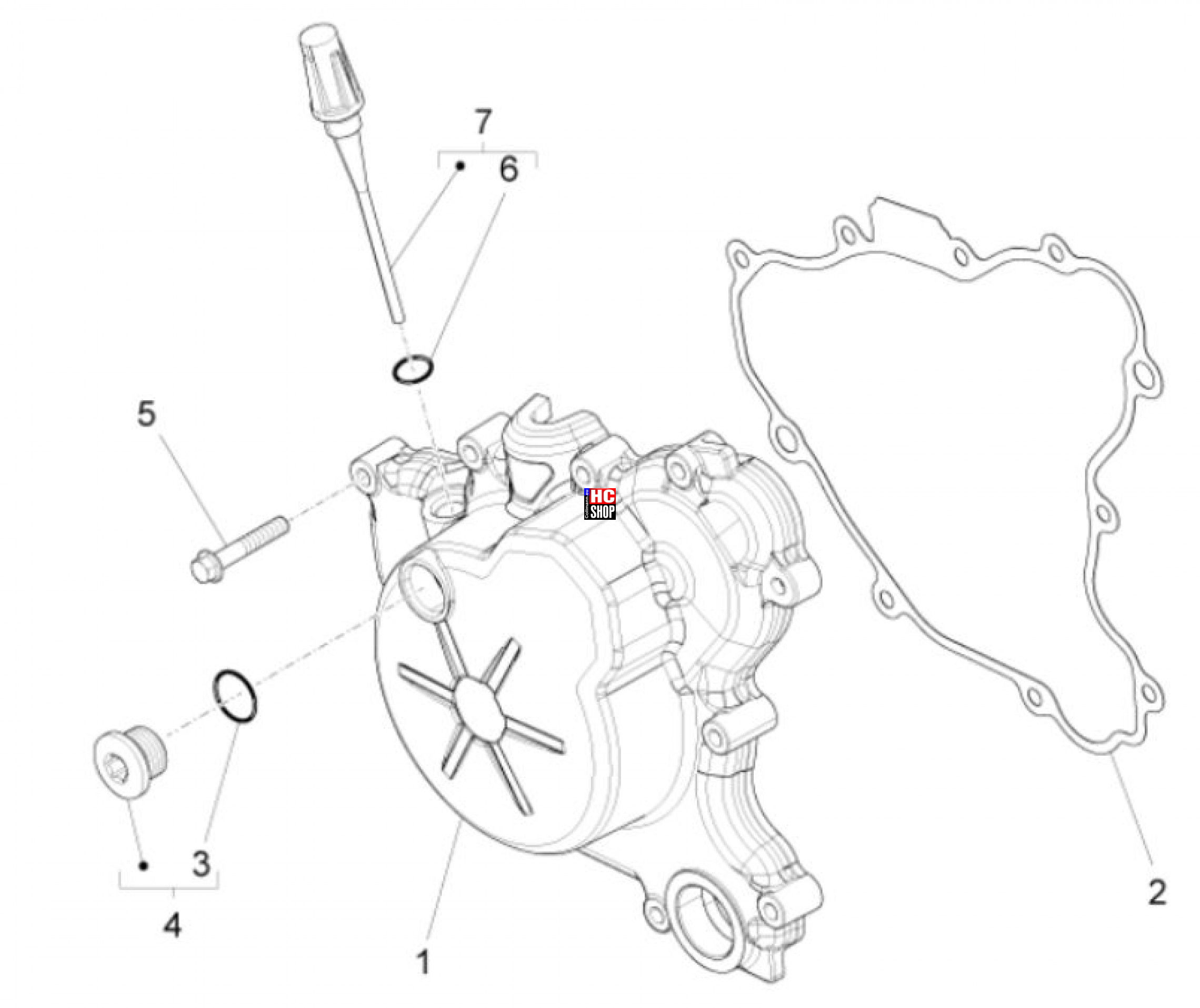 Aprilia Tuono 125 4T ABS - Lichtmaschinendeckel