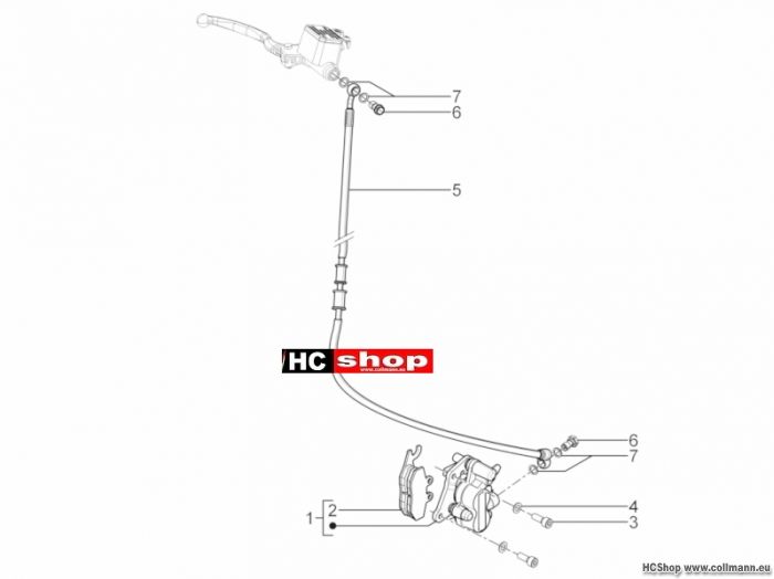 Piaggio Bremschlauchen - Bremszangen TPh 50