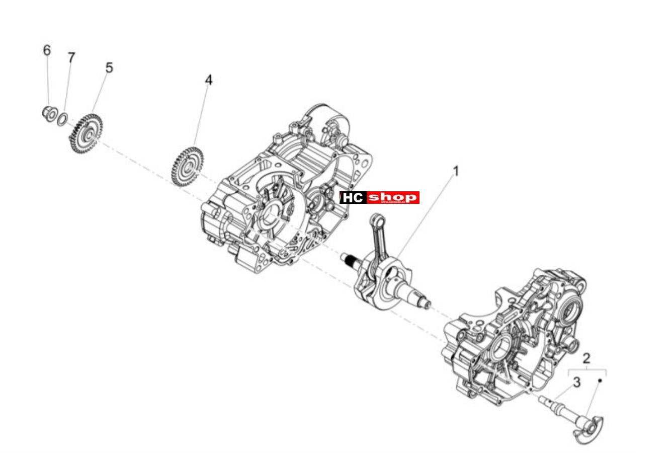 Aprilia RX 125 ABS Motor Kurbelwelle