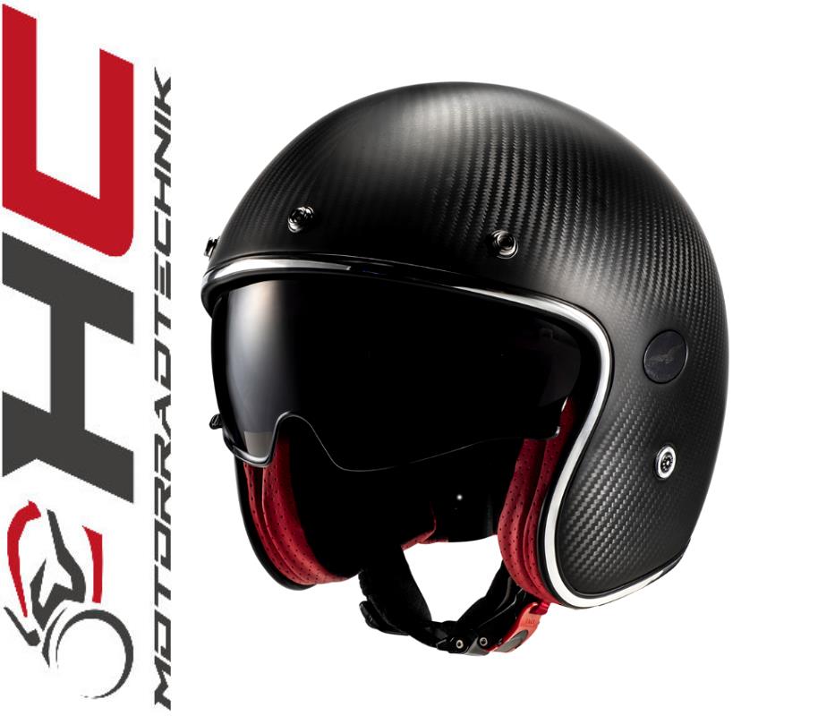 Moto Guzzi Jet Helm "Raw Carbon"