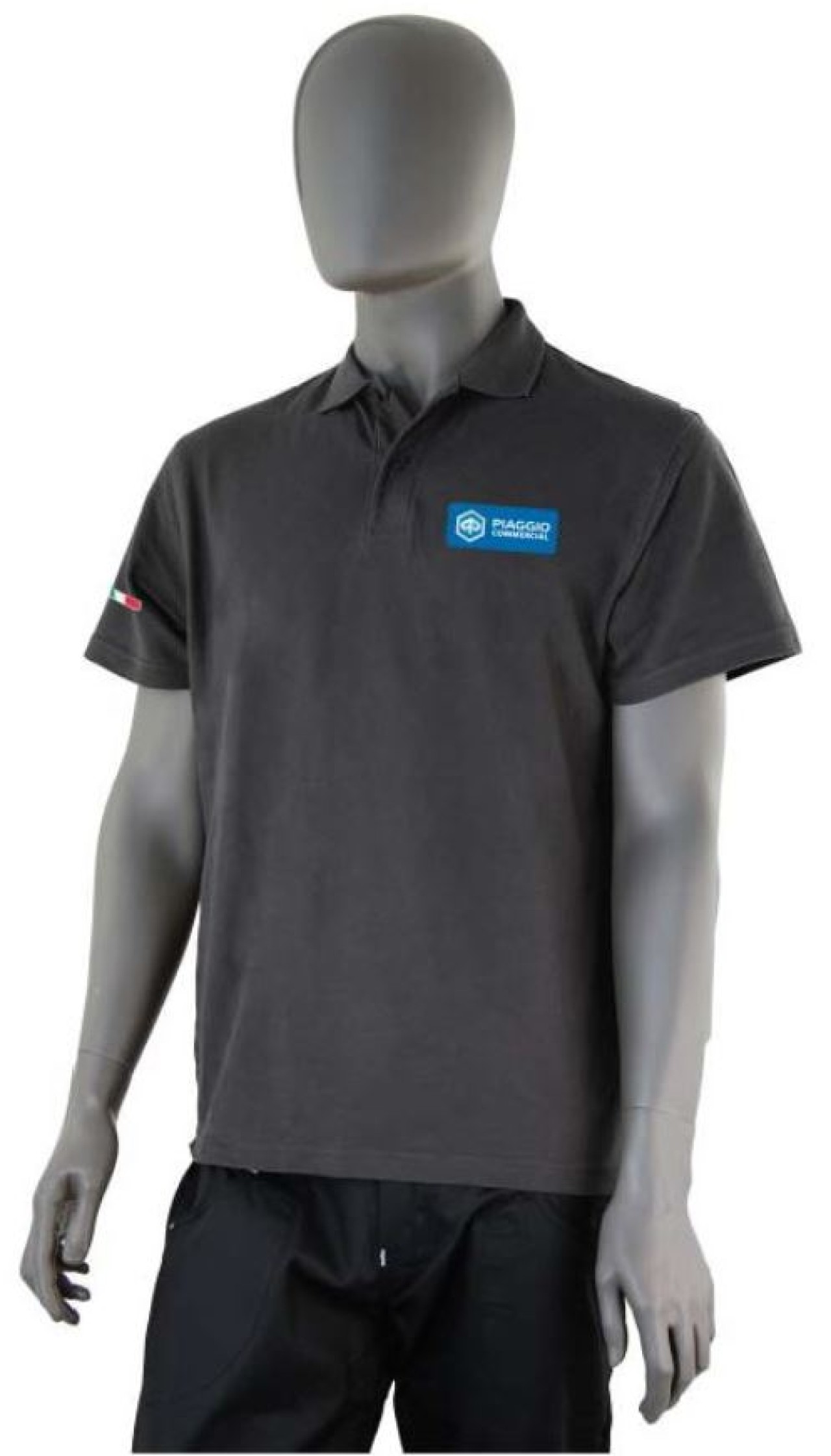 Piaggio Polo Shirt Herren Commercial, Baumwolle, schwarz