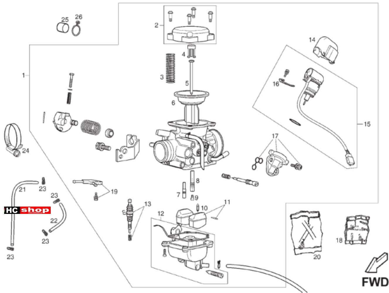 Derbi Senda 125 R-SM DRD RACING 4T Vergaser – Vergaser
