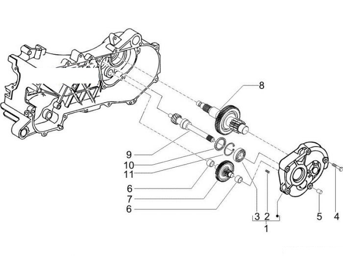 Gilera Einheit Getriebe Stalker 50