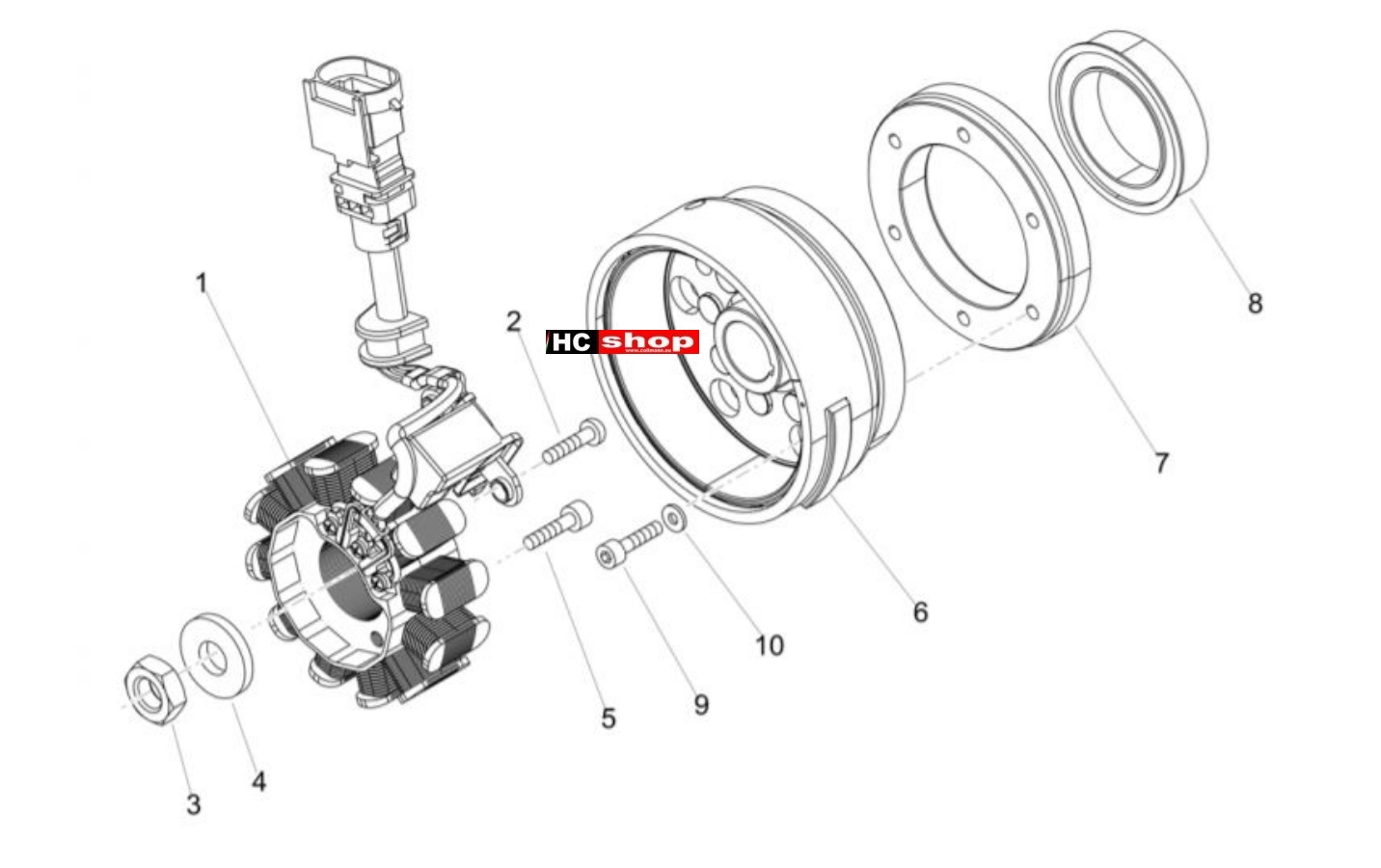 Aprilia RX 125 ABS Motor Schwungmagnetstarter