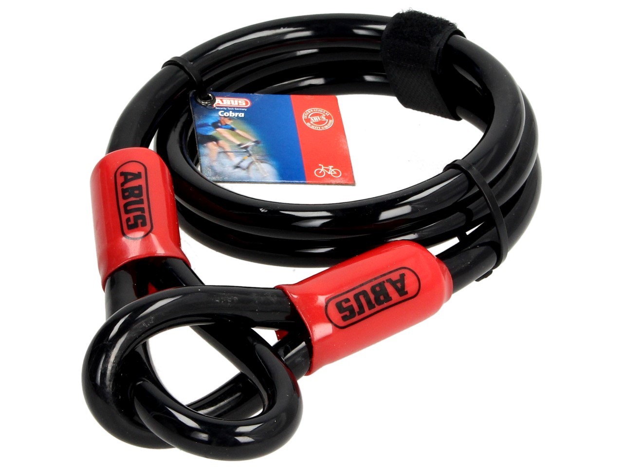 ABUS Schlaufenseil Cobra, 12 mm, 1,20 m, schwarz/rot