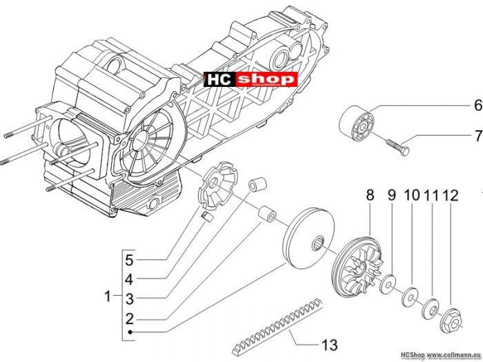 Piaggio Antriebsriemenscheibe X9 500
