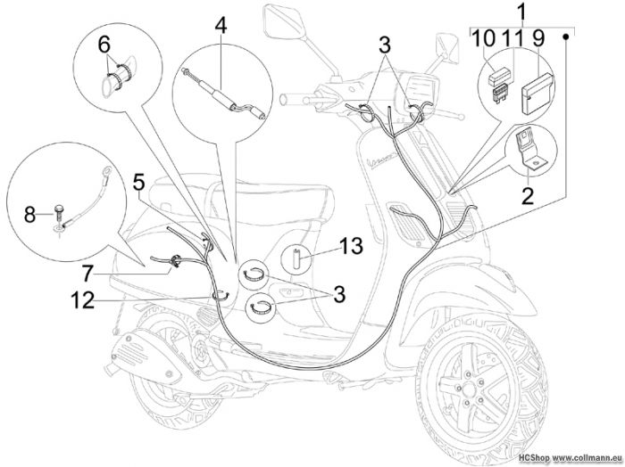 Vespa Hauptkabelbaum S 50 4T-4V