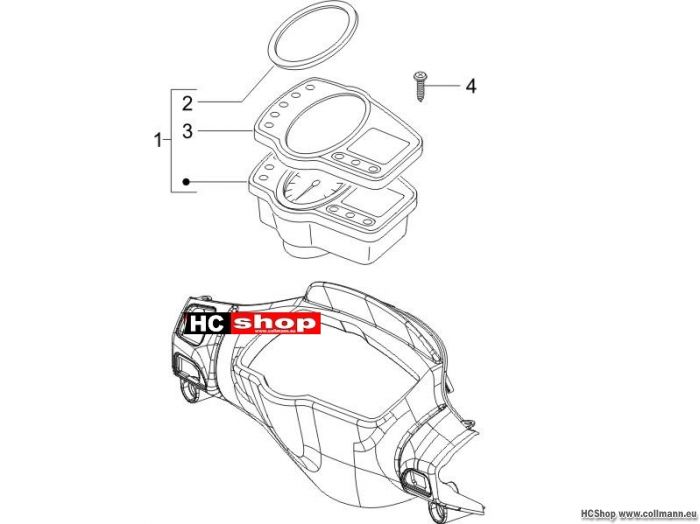 Piaggio Cockpitinstrumente NRG 50 Purejet