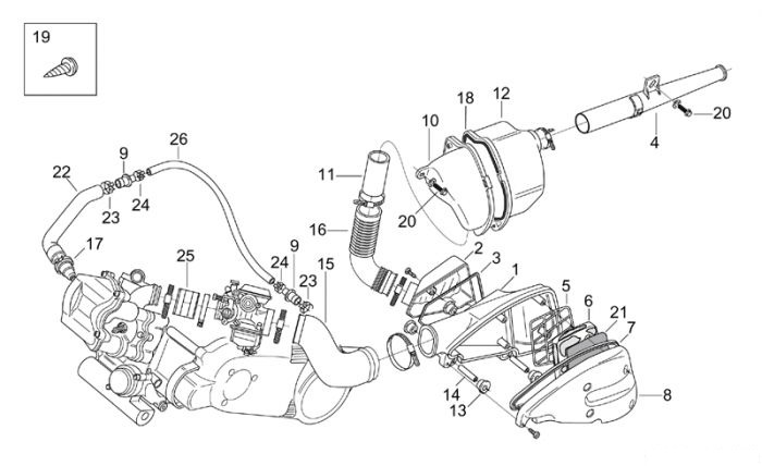Aprilia Filtergruppe Leonardo 125-150