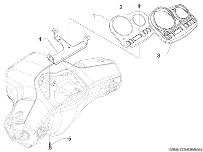 Vespa Cockpitinstrumente - Cruscotto S 125 4T