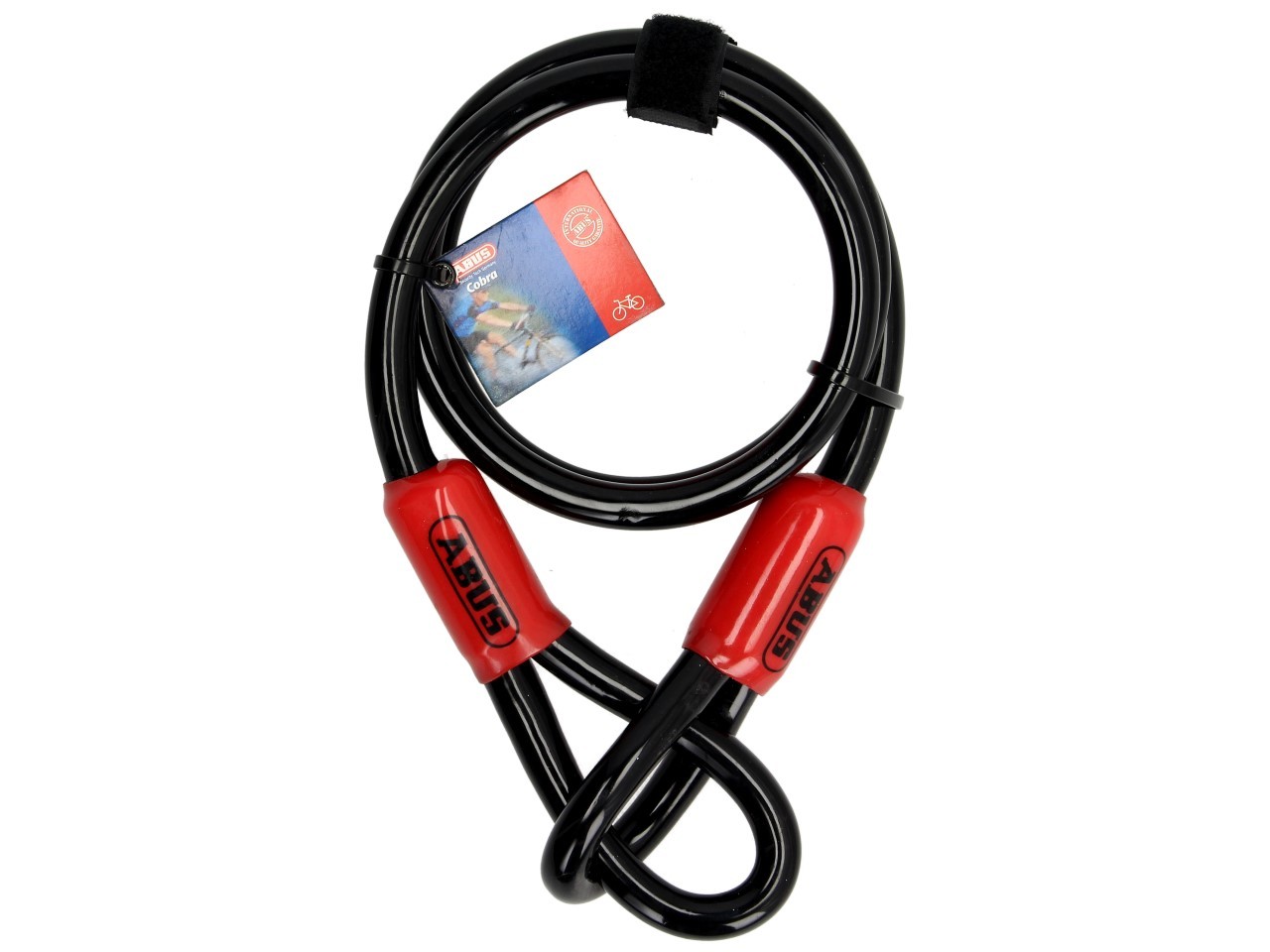 ABUS Schlaufenseil Cobra, 12 mm, 1,20 m, schwarz/rot