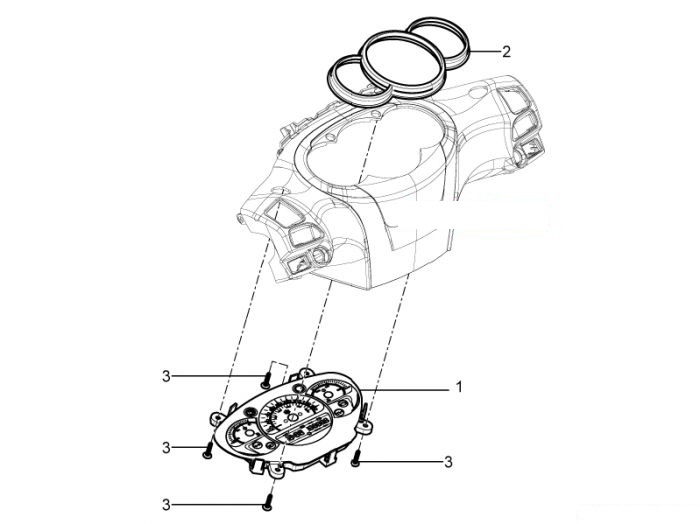 Piaggio Cockpitinstrumente - Cruscotto beverly 350