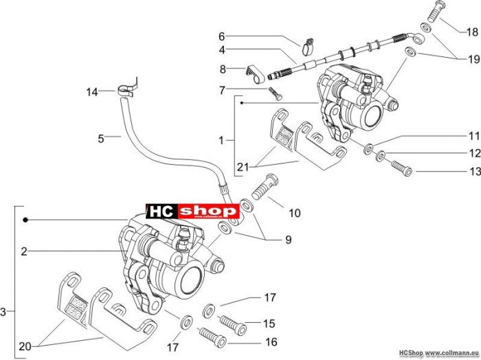 Piaggio Bremschlauchen NRG DD Sp