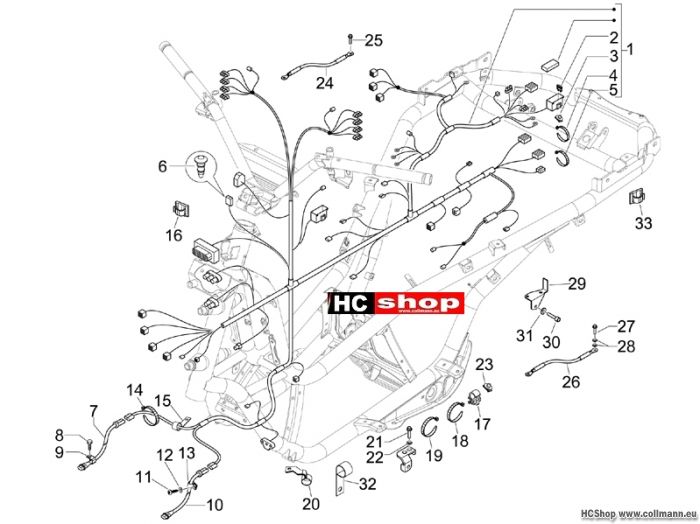 Piaggio Hauptkabelbaum MP3 400 Sport