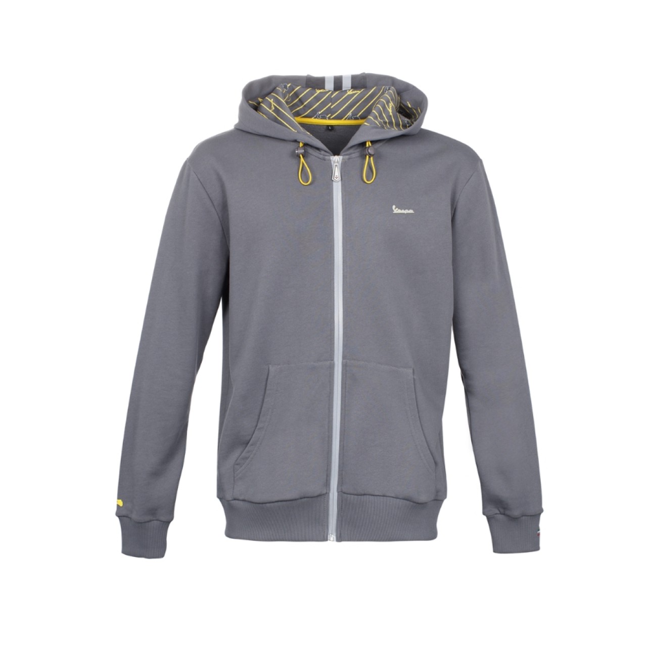 Vespa Kapuzen-Sweatshirt mit Reißverschluss Damen grau, Graphic