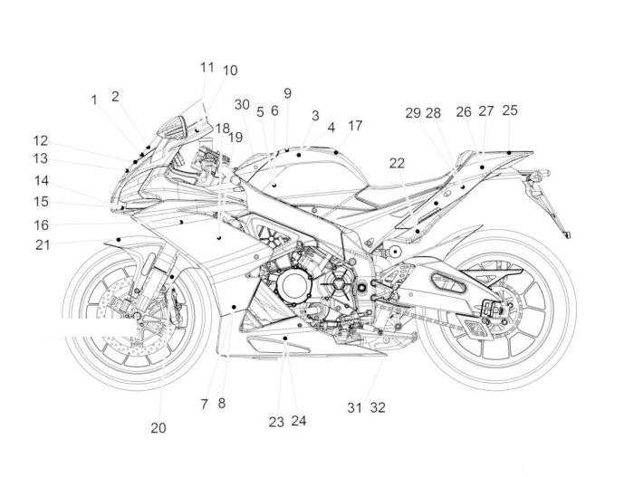 Aprilia RSV4 RR Race Pack Deko