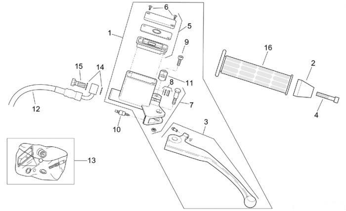 Aprilia Hinterradbremspumpe Leonardo eng. Yamaha 250