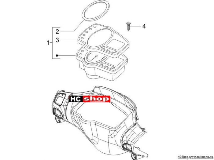 Piaggio Cockpitinstrumente NRG 50 Purejet