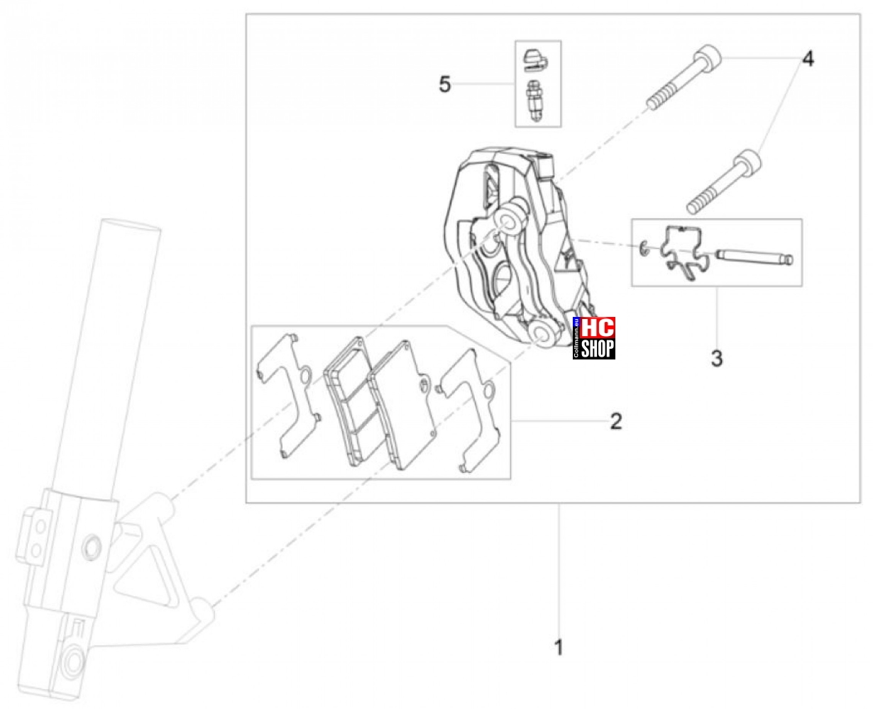 Aprilia Tuono 125 E5 Bremsanlage - Vorderradbremszange