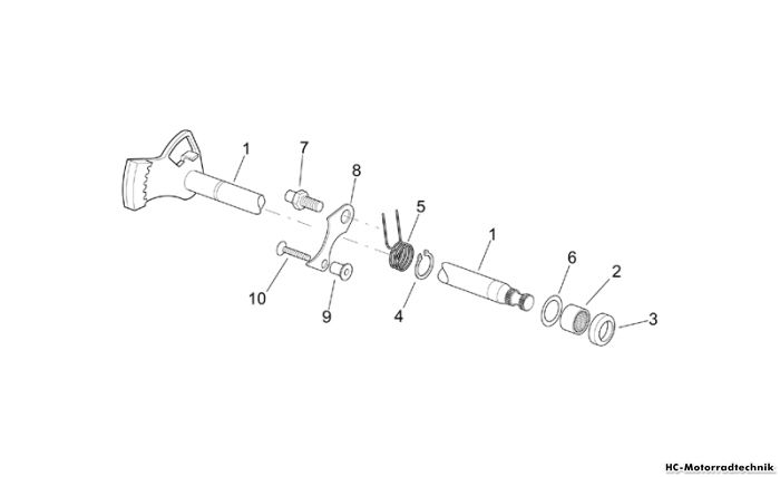 Aprilia Getriebeschaltung Gruppe I RS 250