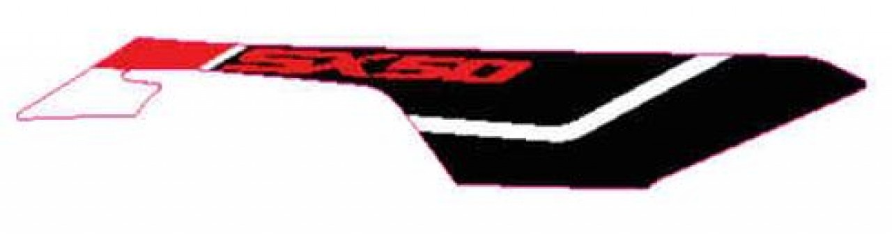 9 - Aufkleber Seitenteil hinten rechts "SX 50" Red Stuntman [RS]