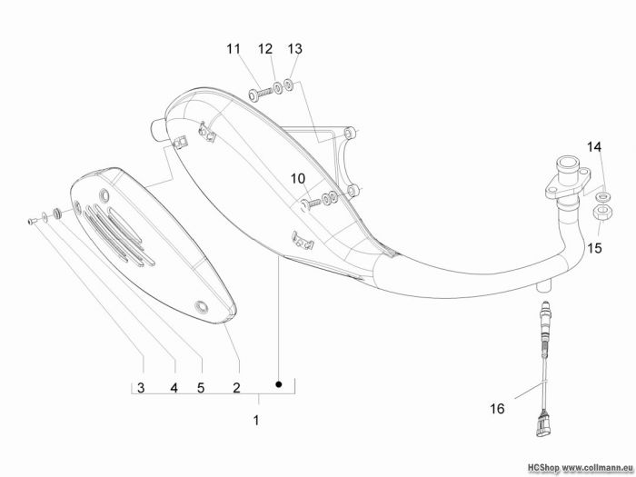 Vespa Auspufftopf S 125 4T