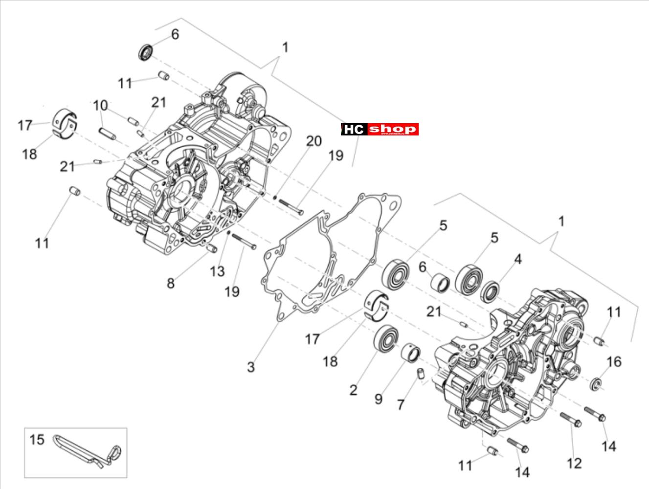 Aprilia SX 125 ABS - Motor - Gehäuse I