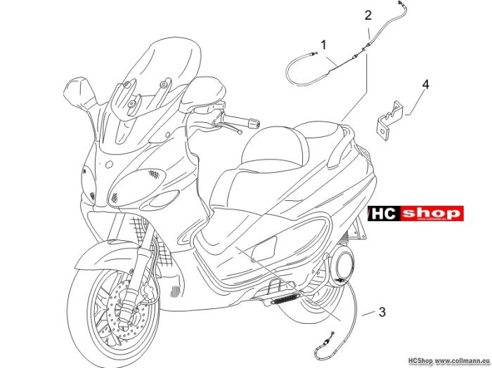 Piaggio Bowdenzügen X9 500
