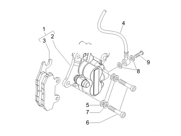 Gilera Bremschlauchen - Bremszangen Stalker 50