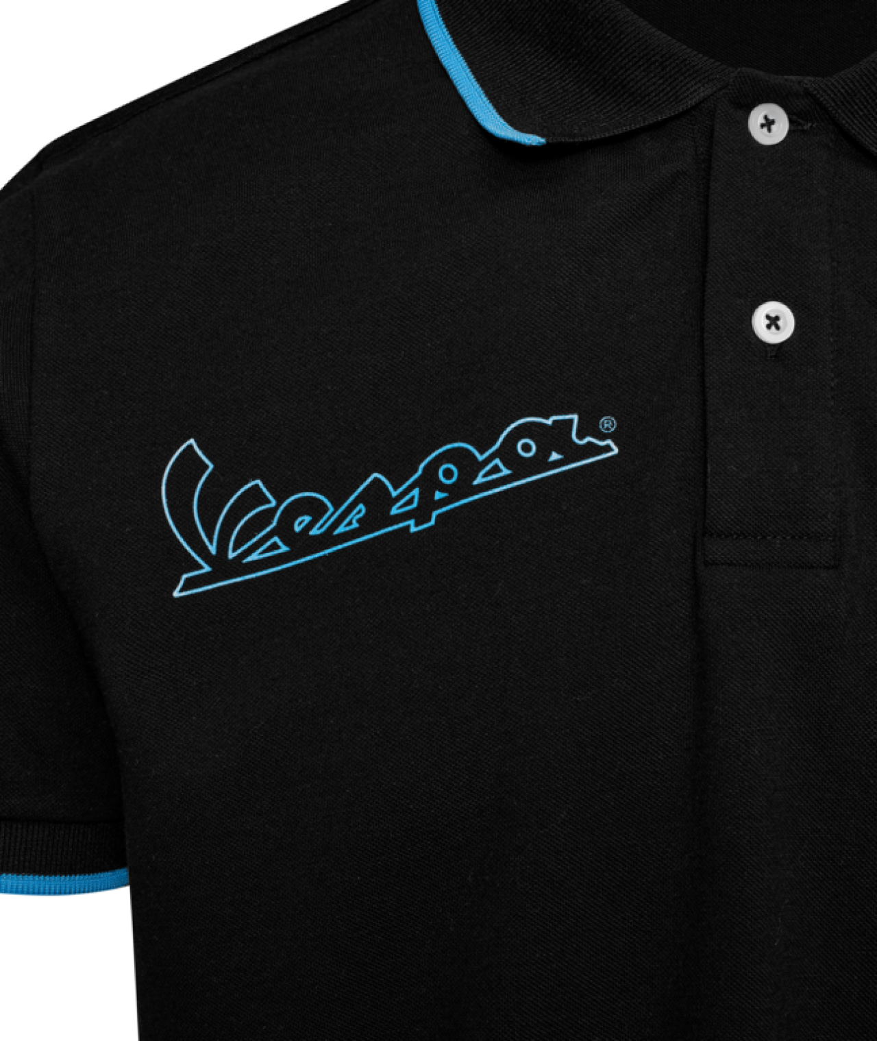 Vespa Polo Shirt aus Baumwolle schwarz, Vespa DEC