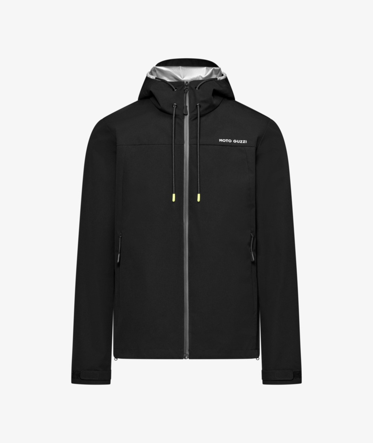 Moto Guzzi Regenjacke schwarz mit reflektierendem Adler