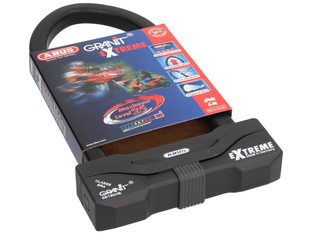ABUS Bügelschloss Granit Extreme Plus 59, 260x111 mm, schwarz
