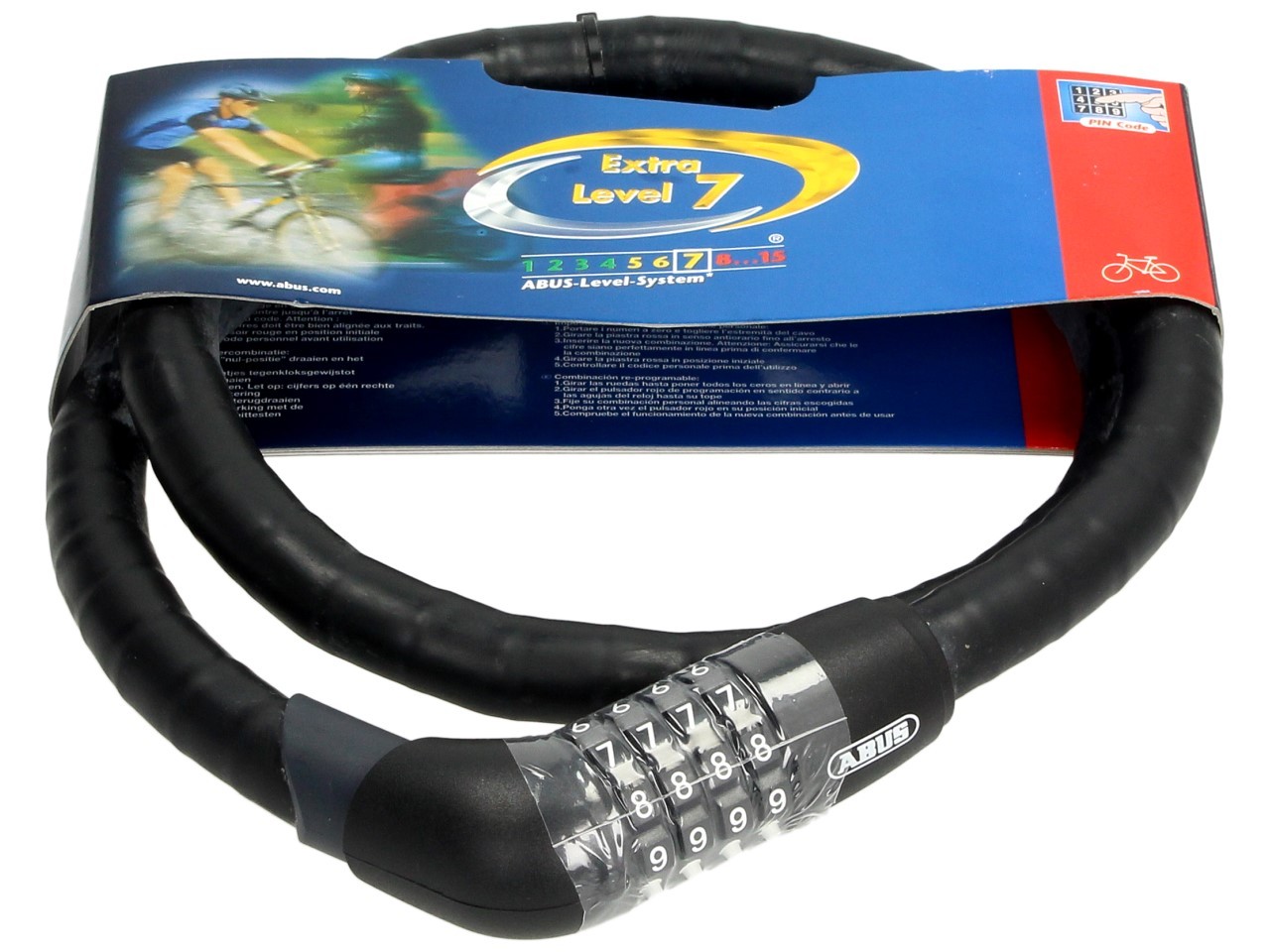 ABUS Kabelschloss Steel-O-Flex Tresor 1360, 1,10 m, schwarz