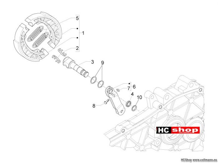 Piaggio Liberty 50 iGet Hinterbremse - Bremsbackensatzen
