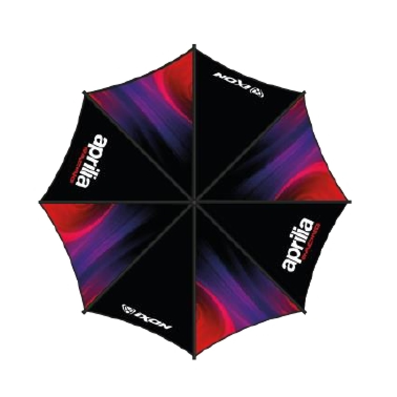 Aprilia Racing Team 2026 Regenschirm schwarz-violett-rot