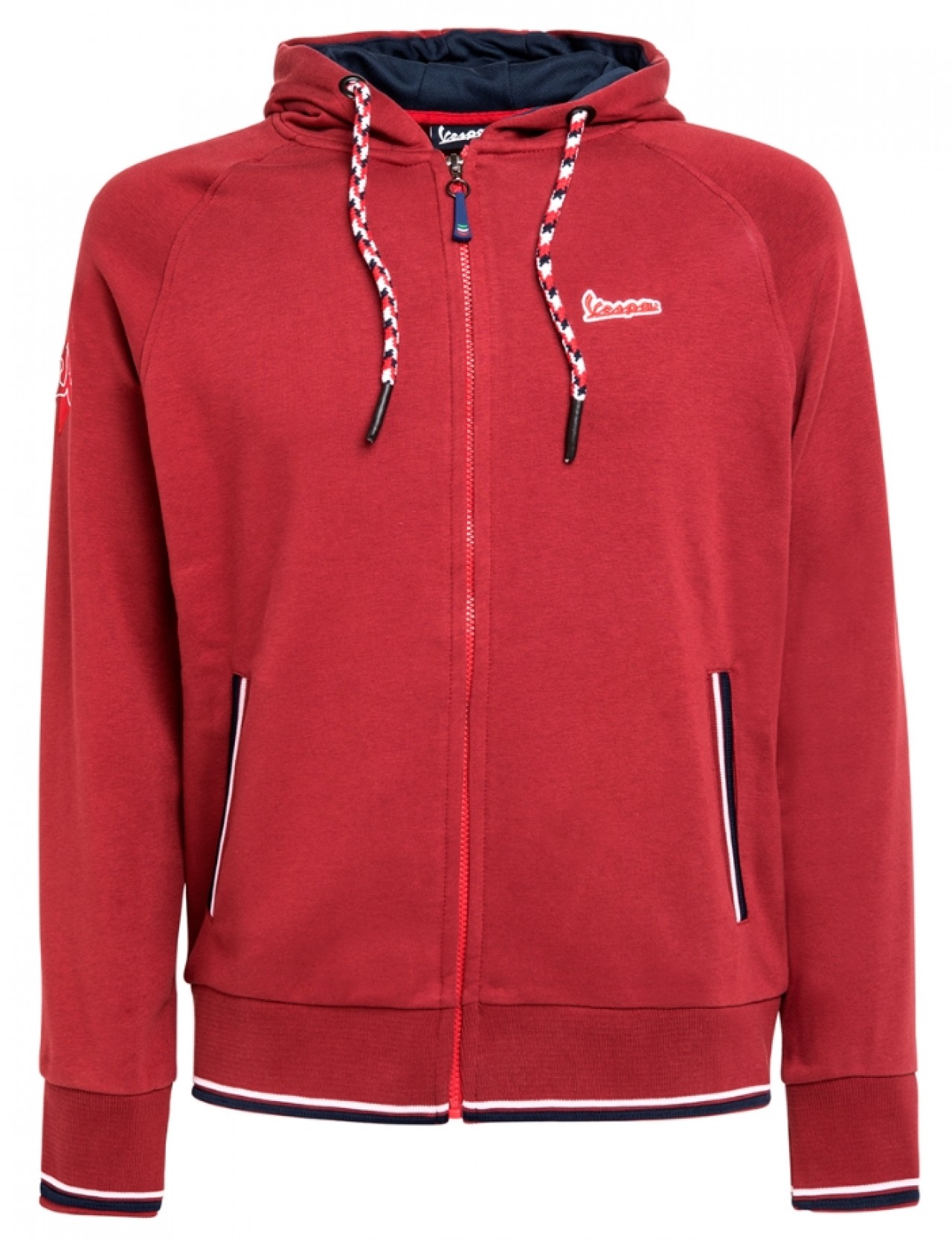 Vespa Hoodie mit Reißverschluss aus Baumwolle rot, Modernist