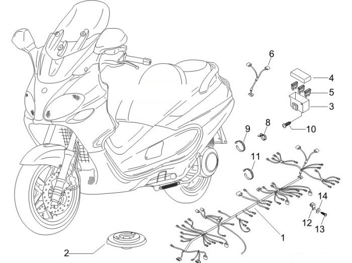 Piaggio Hauptkabelbaum X9 250