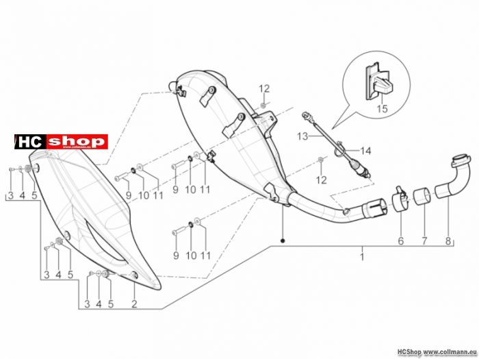 Piaggio Auspufftopf YOUrban 300