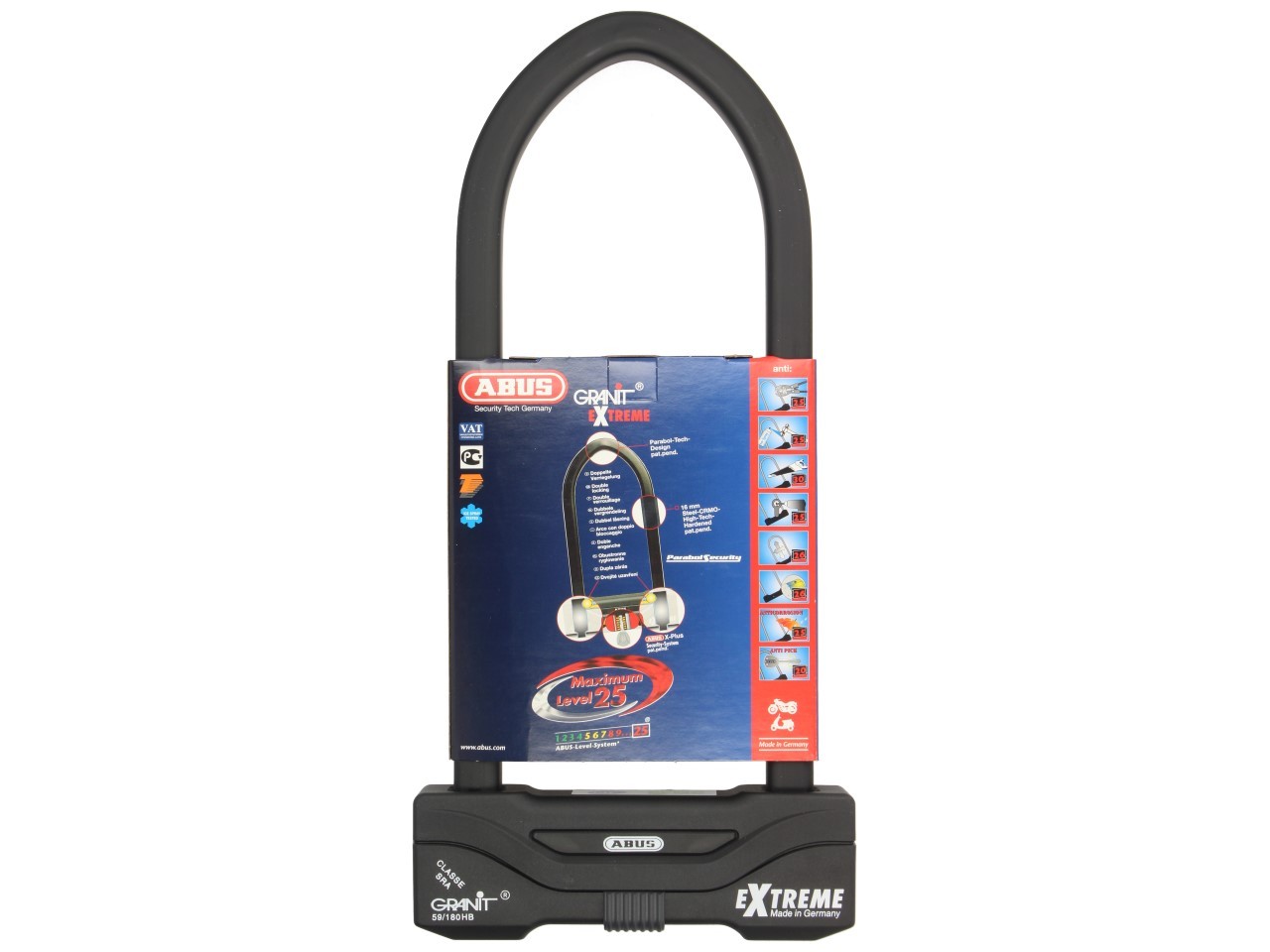 ABUS Bügelschloss Granit Extreme Plus 59, 310x111 mm, schwarz