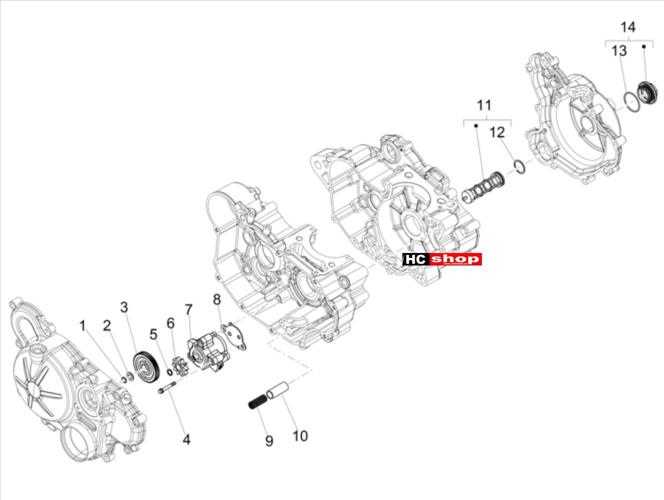 Aprilia SX 125 ABS - Motor - Ölpumpe
