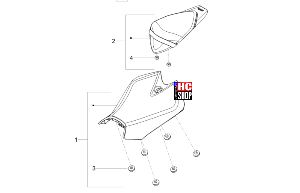 Aprilia RS 125 E5+ - Aufbau - Sitz