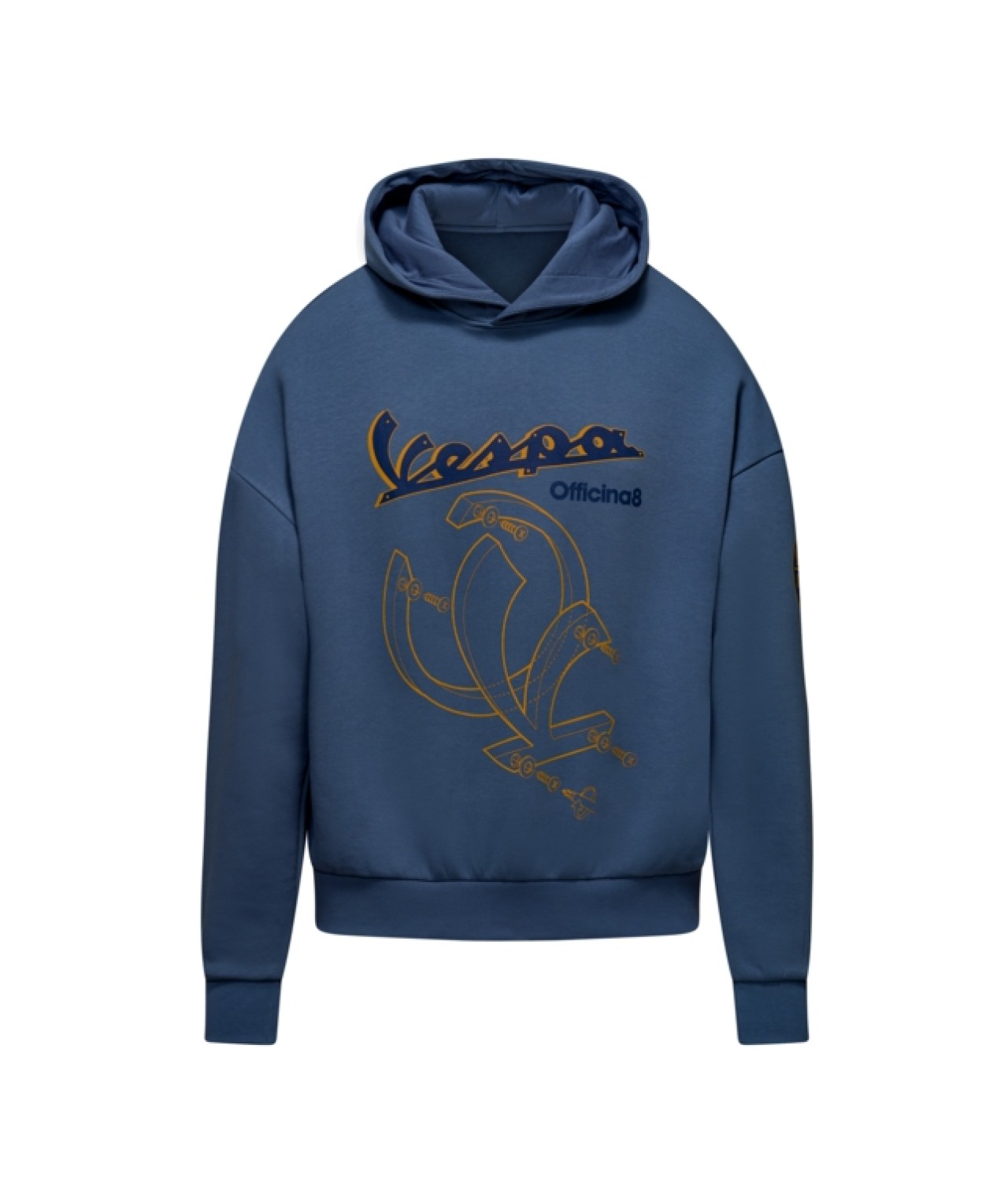 Vespa Hoodie Officina 8 Unisex Blau